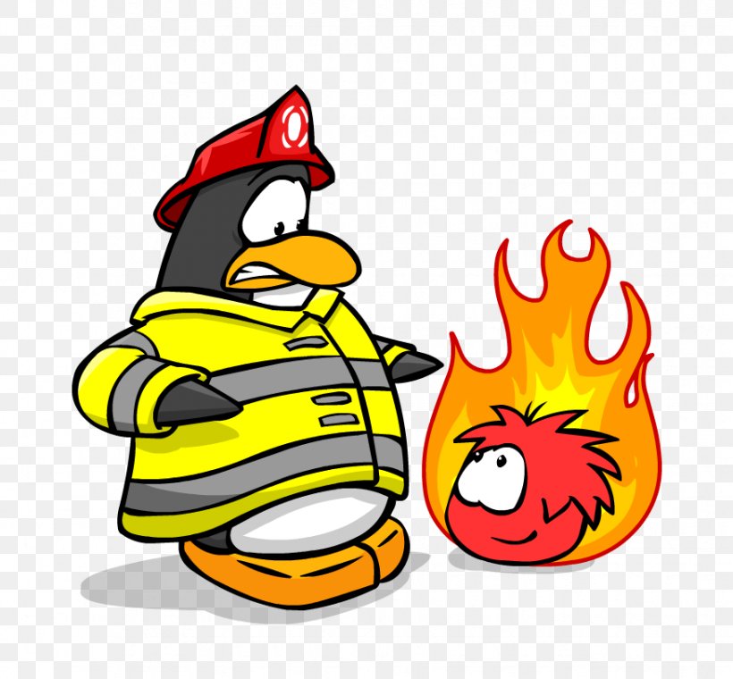 Club Penguin Firefighter Fire Department Fire Engine Clip Art, PNG, 876x812px, Club Penguin, Artwork, Cartoon, Copyright, Fire Download Free