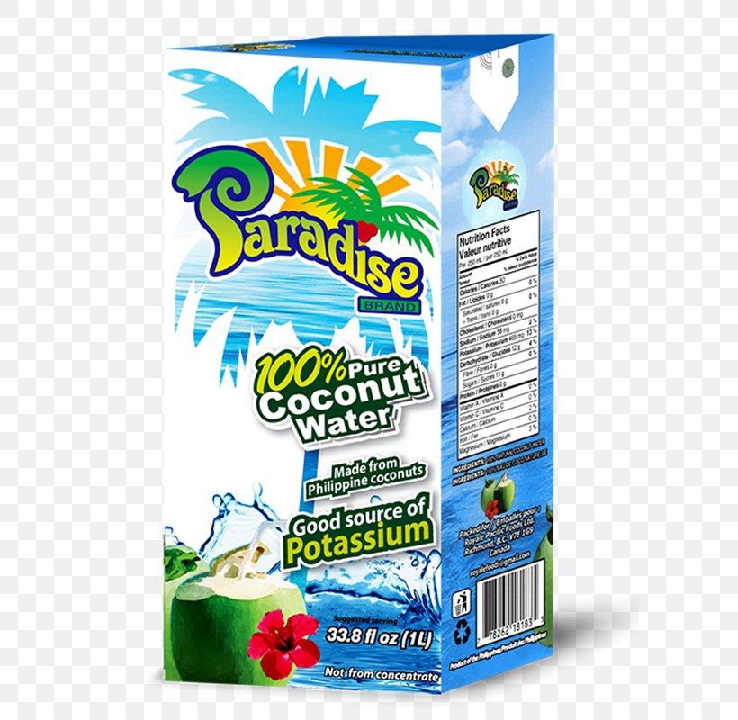 Coconut Water Organic Food Paradise Sugar, PNG, 600x800px, 100 Pure, Coconut Water, Brand, Coconut, Dried Fruit Download Free