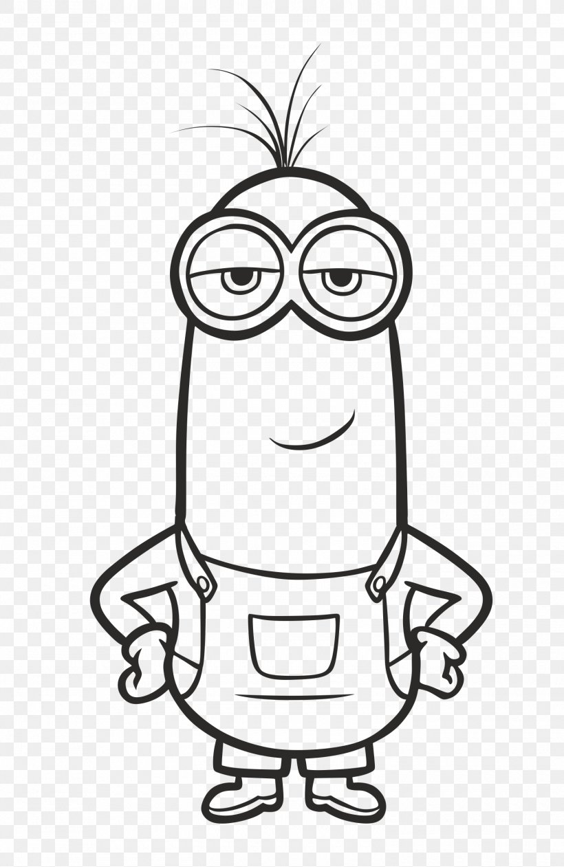 Kevin The Minion Bob The Minion Drawing Coloring Book Minions, PNG, 1500x2308px, Kevin The Minion, Area, Art, Artwork, Black And White Download Free