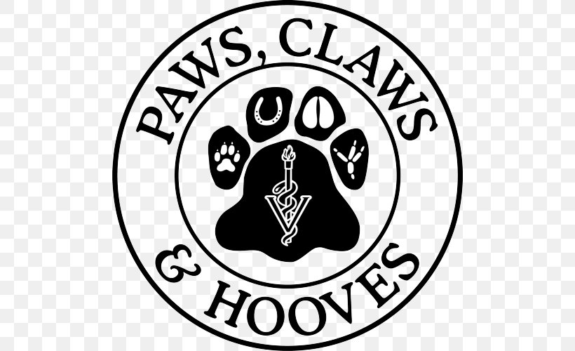Paws, Claws, And Hooves Veterinary Center Organization Job Company Recruitment, PNG, 500x500px, Organization, Alumnus, Area, Black, Black And White Download Free