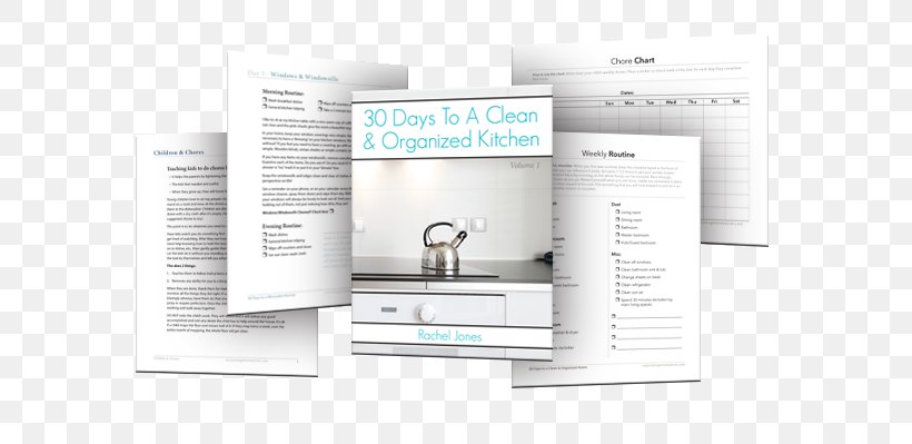 30 Days To A Clean And Organized Kitchen: A 30 Day Walkthrough To Declutter Your Kitchen And Maintain A Clean, Organized Space Brand, PNG, 720x399px, Brand, Brochure, Cuisine, International Standard Book Number, Kitchen Download Free