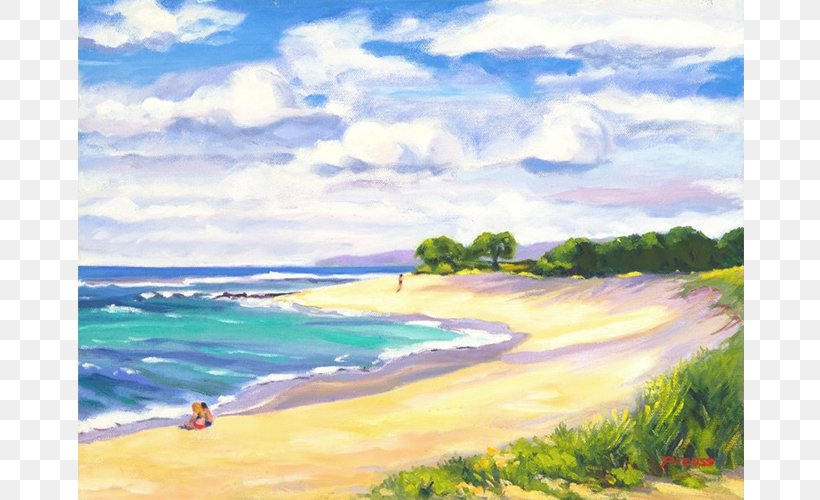 Hawaii Shore Coast Painting Ocean, PNG, 740x500px, Hawaii, Acrylic Paint, Bay, Beach, Calm Download Free