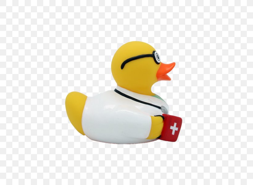 Rubber Duck Toy Physician Medicine, PNG, 600x600px, Duck, Amsterdam Duck Store, Beak, Bird, Doctor Aybolit Download Free