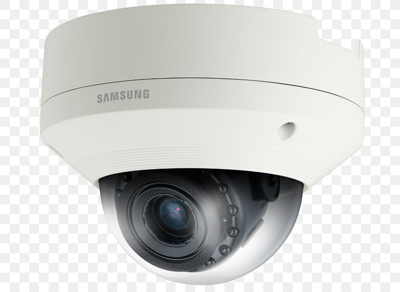 Samsung Wisenet XNV-8080R Outdoor Vandal-resistant Dome IP Camera Closed-circuit Television Surveillance, PNG, 800x600px, Camera, Axis Communications, Camera Lens, Cameras Optics, Closedcircuit Television Download Free