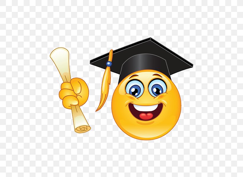 Emoticon Graduation Ceremony Smiley Clip Art, PNG, 596x595px, Graduation Ceremony, Clip Art, Emoji, Emoticon, Happiness Download Free