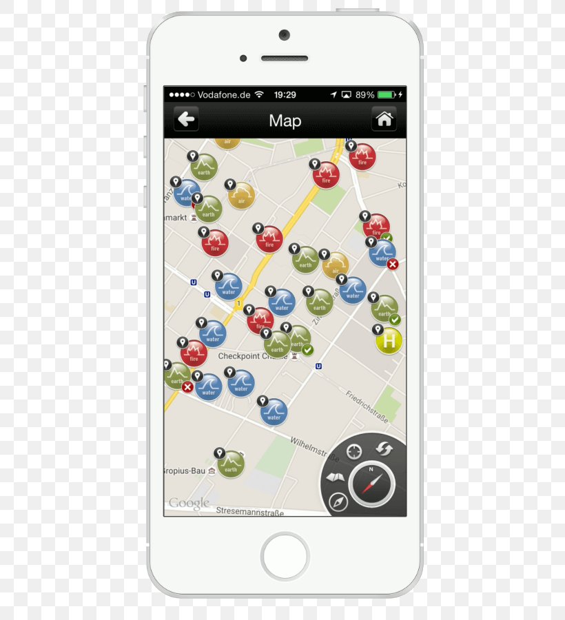 Mobile Phones Treasure Hunt Smartphone, PNG, 450x900px, Mobile Phones, Cellular Network, Computer Software, Gadget, Map Download Free