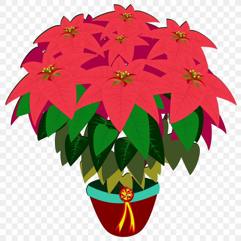 Flower Poinsettia Clip Art, PNG, 2400x2400px, Flower, Christmas Decoration, Christmas Ornament, Drawing, Flowerpot Download Free