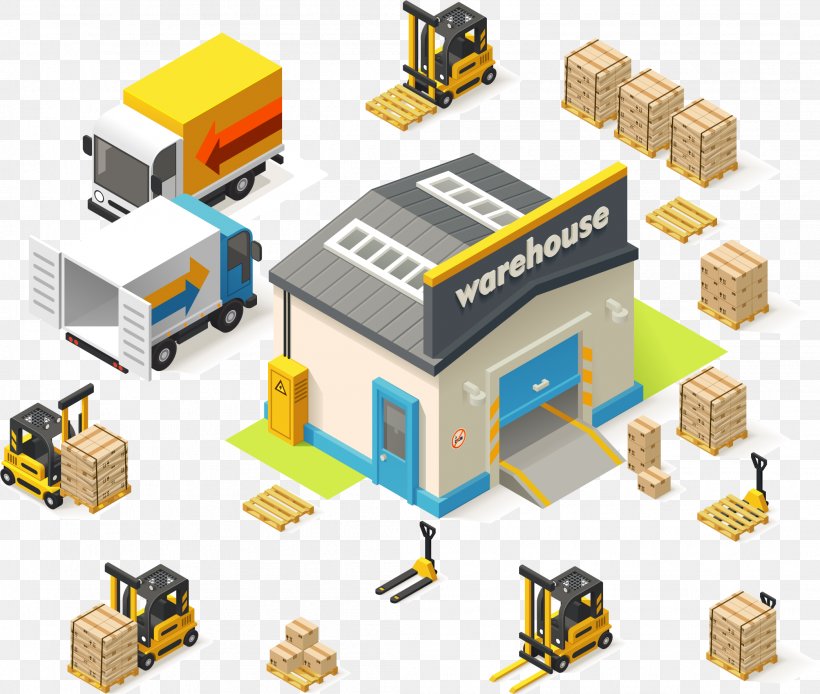 Royalty-free Warehouse Illustration, PNG, 2093x1773px, Royaltyfree, Brand, Building, Engineering, Forklift Download Free