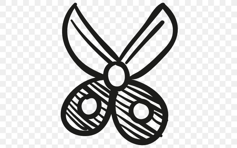 Download, PNG, 512x512px, Scissors, Artwork, Black And White, Butterfly, Computer Software Download Free