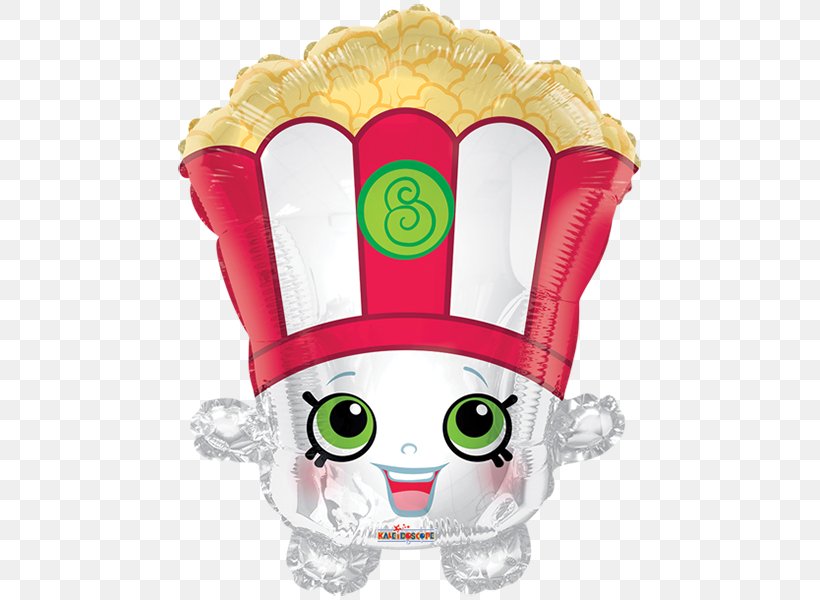 Toy Balloon Popcorn Party Shopkins Market, PNG, 600x600px, Toy Balloon, Balloon, Character, Fictional Character, Garland Download Free