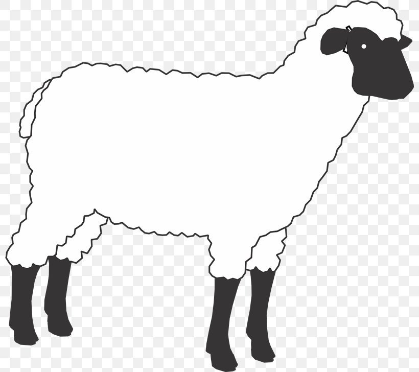 Sheep Cattle Horse Goat Mammal, PNG, 800x728px, Sheep, Animal Figure, Art, Black And White, Camel Download Free