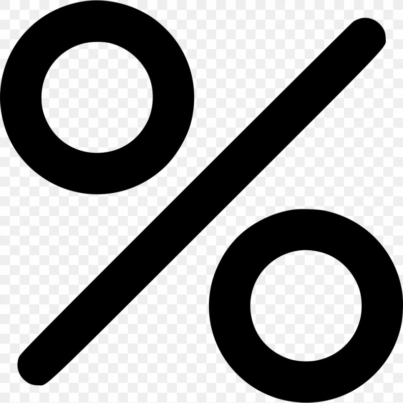 Percent Sign Percentage Symbol, PNG, 980x982px, Percent Sign, Black And White, Brand, Dimensionless Quantity, Dollar Sign Download Free