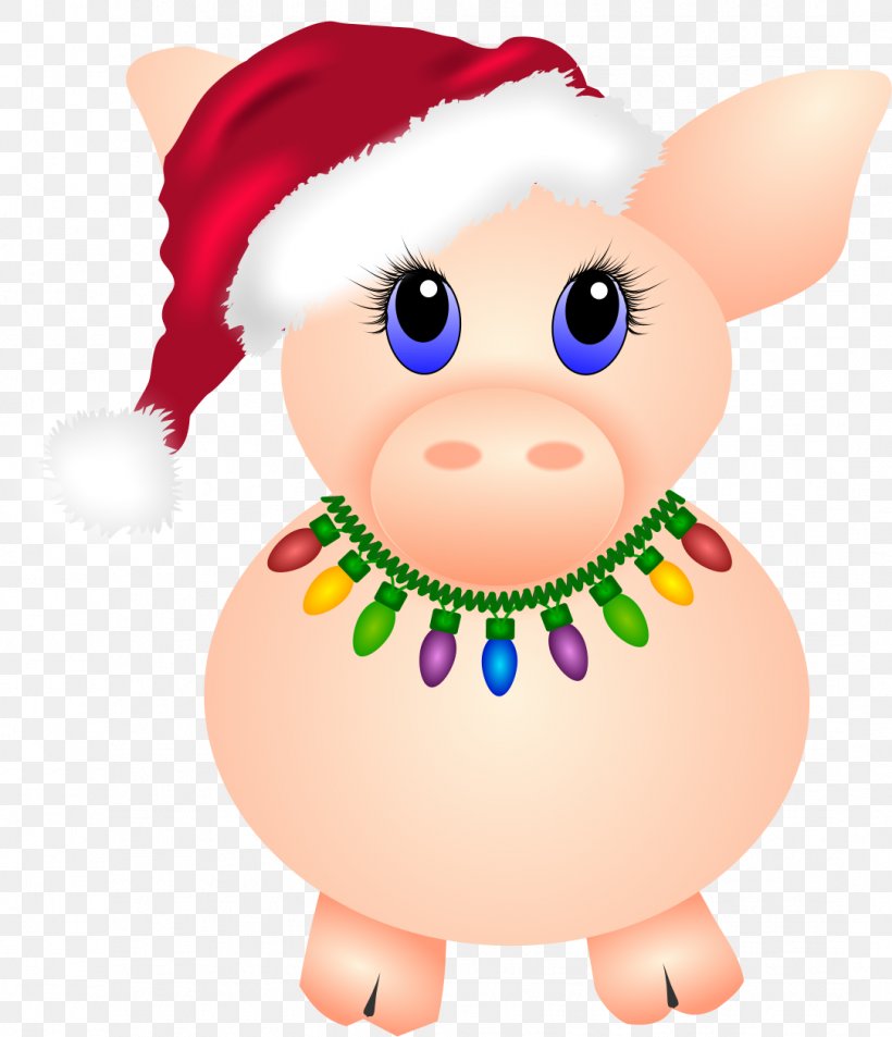 Pig Christmas Day Cattle Illustration Christmas Ornament, PNG, 1083x1259px, Pig, Art, Cartoon, Cattle, Character Download Free