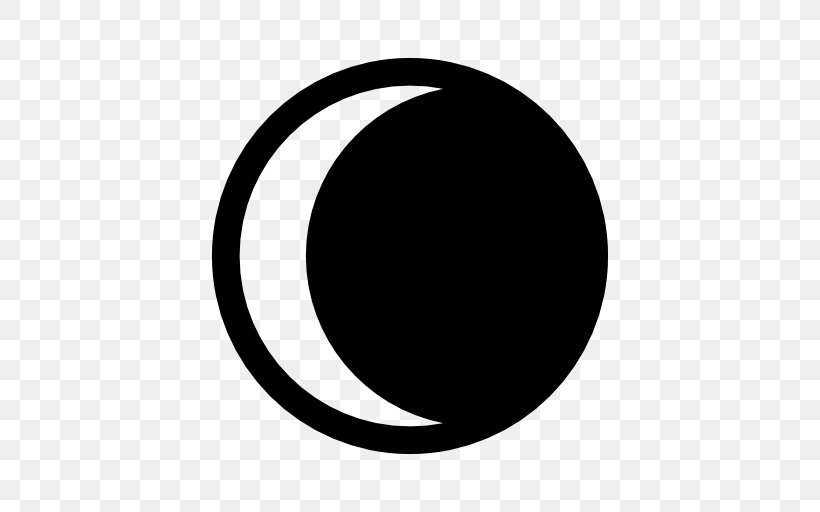 Symbol Moon Lunar Phase Solar Eclipse, PNG, 512x512px, Symbol, Black, Black And White, Crescent, Earth Download Free