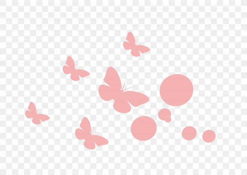 Butterfly Circle Euclidean Vector, PNG, 3508x2482px, Butterfly, Euclidean Space, Heart, Petal, Pink Download Free