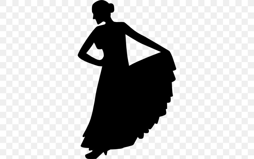 Flamenco Dance Silhouette Female, PNG, 512x512px, Watercolor, Cartoon, Flower, Frame, Heart Download Free