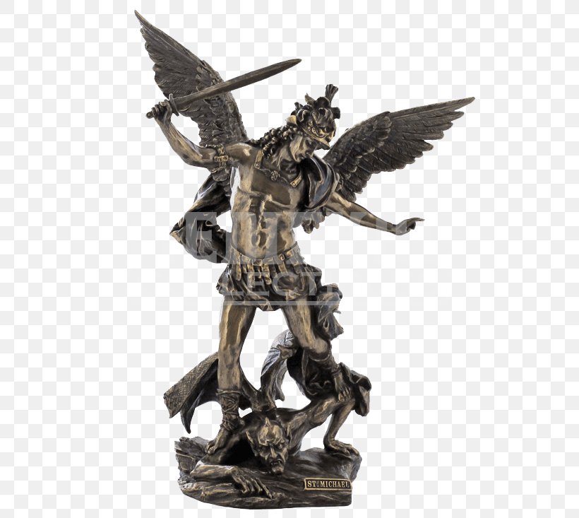 Michael Gabriel Lucifer Cherub Archangel, PNG, 733x733px, Michael, Angel, Archangel, Bronze, Bronze Sculpture Download Free