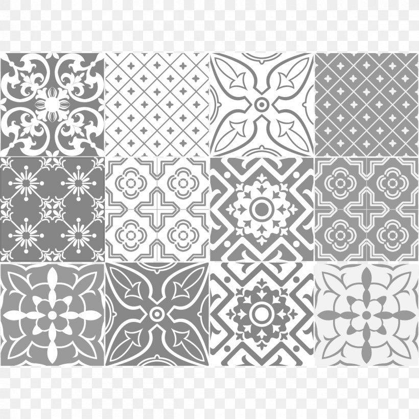 Cement Tile Carrelage Paper Sticker, PNG, 1200x1200px, Cement Tile, Area, Bathroom, Black, Black And White Download Free