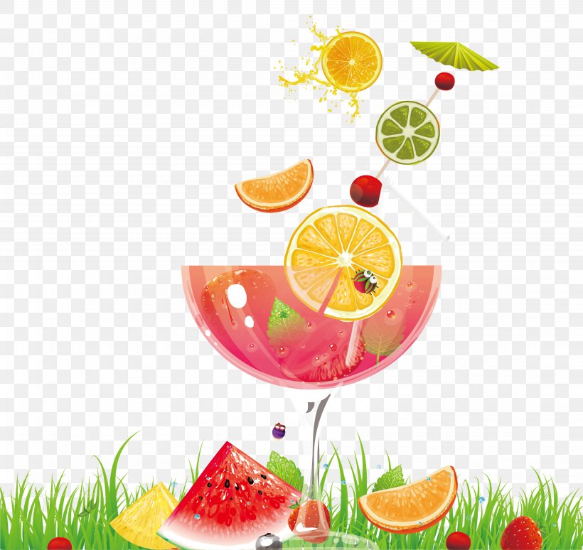 Juice Cocktail Strawberry, PNG, 4500x4251px, Juice, Animation, Cocktail, Diet Food, Drink Download Free