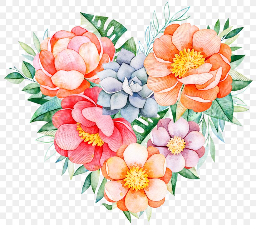 Watercolor: Flowers Watercolor Painting Royalty-free Illustration, PNG, 800x720px, Watercolor Flowers, Cut Flowers, Dahlia, Drawing, Floral Design Download Free