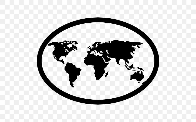 World Map Globe Symbol, PNG, 512x512px, World, Black, Black And White, Continent, Earth Symbol Download Free