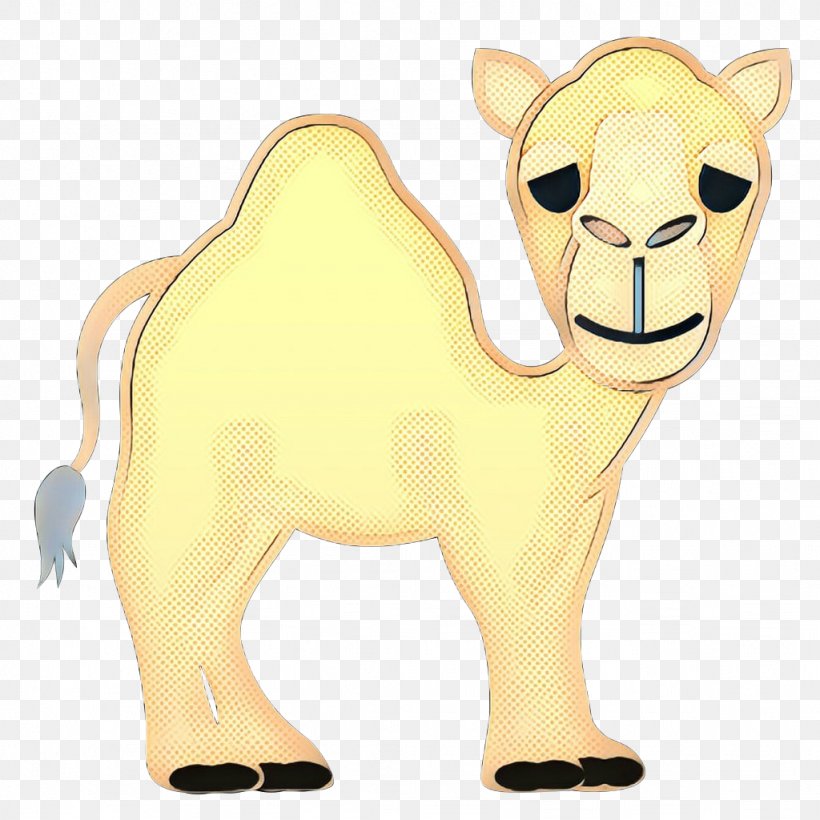 Camel Camelid Cartoon Animal Figure Yellow, PNG, 1024x1024px, Pop Art, Animal Figure, Arabian Camel, Camel, Camelid Download Free
