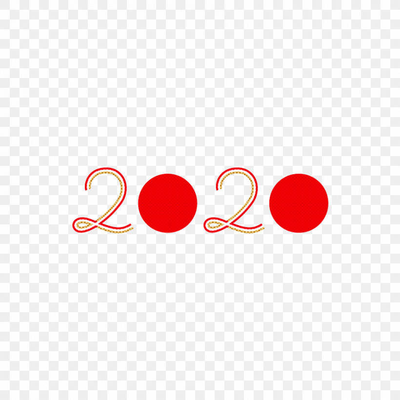 2020 New Year Number, PNG, 900x900px, 2020, Logo, New Year, Number, Red Download Free