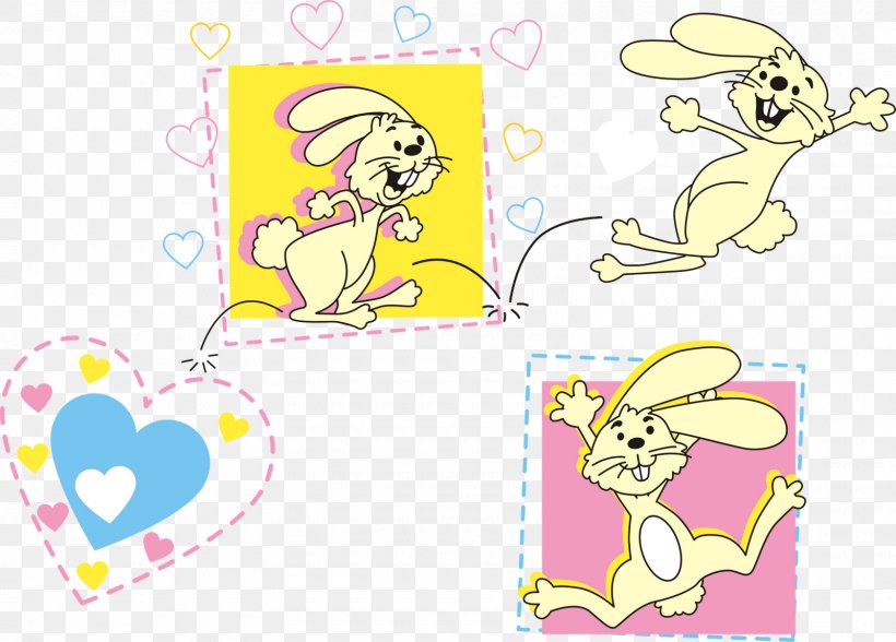 Rabbit Drawing Cartoon Hare, PNG, 1600x1148px, Watercolor, Cartoon, Flower, Frame, Heart Download Free