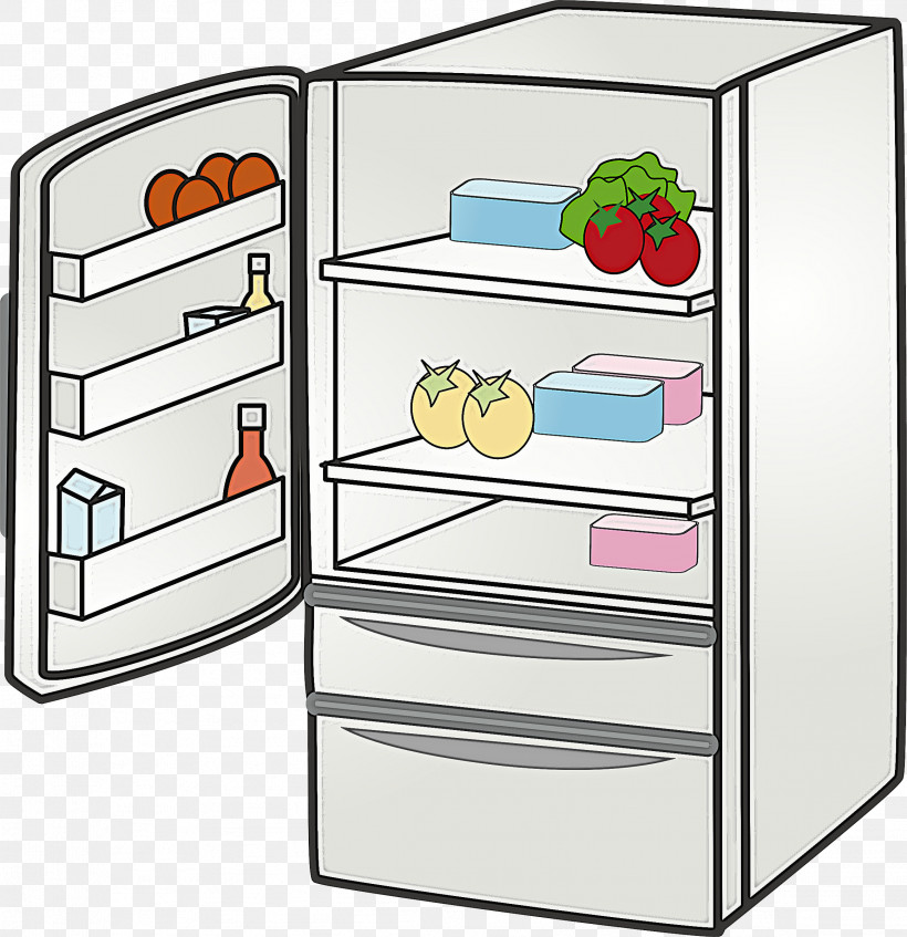 Refrigerator Drawer Furniture Major Appliance Kitchen Appliance, PNG, 2322x2400px, Refrigerator, Drawer, Freezer, Furniture, Home Appliance Download Free