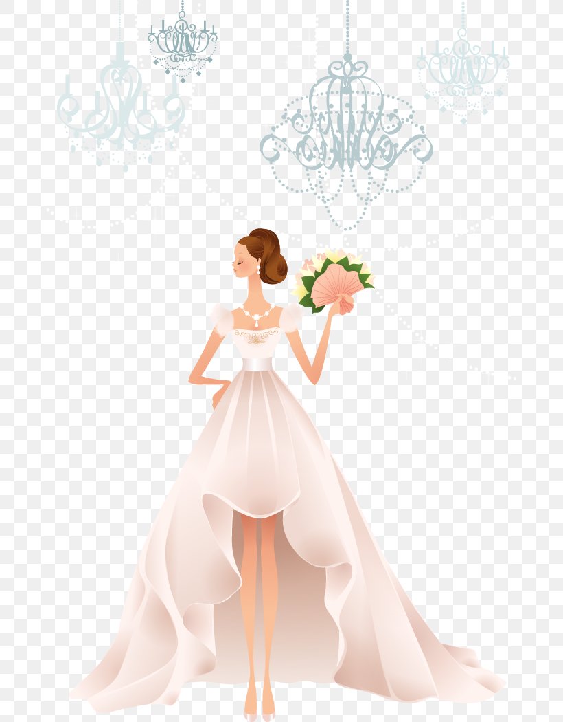 Wedding Dress Wedding Dress Bride, PNG, 684x1050px, Watercolor, Cartoon, Flower, Frame, Heart Download Free