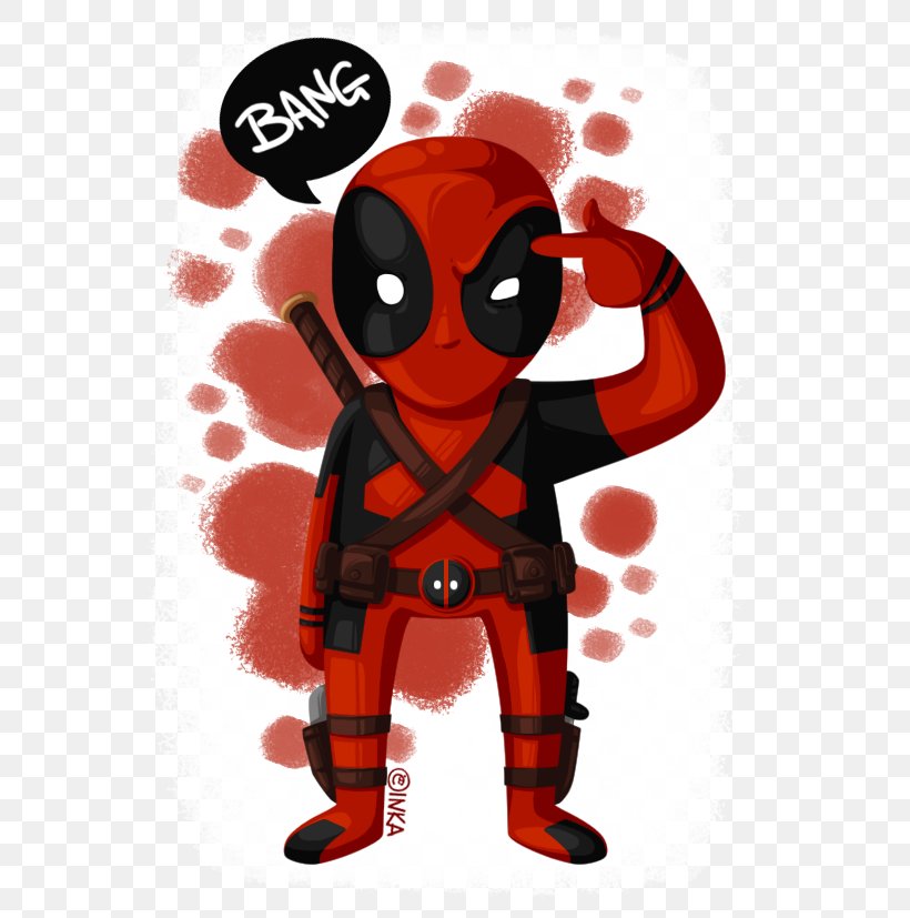 Illustration Cartoon Mascot Character Fiction, PNG, 591x827px, Cartoon, Character, Deadpool, Fiction, Fictional Character Download Free