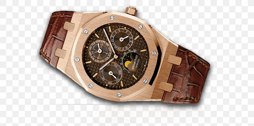 Watch Audemars Piguet Royal Oak Chronograph Bracelet Perpetual Calendar, PNG, 640x409px, Watch, Audemars Piguet, Bracelet, Brand, Brown Download Free