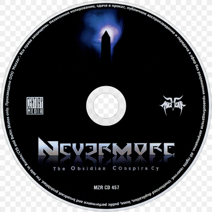 Compact Disc The Obsidian Conspiracy Nevermore DVD Artist, PNG, 1000x1000px, Compact Disc, Artist, Brand, Conspiracy Theory, Data Storage Device Download Free