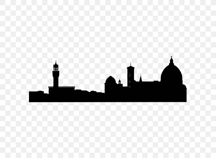Florence Skyline Wall Decal Sticker, PNG, 600x600px, Florence, Art, Black And White, Castle, City Download Free