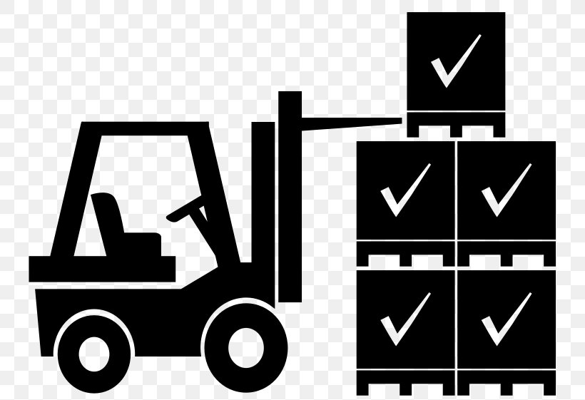 Forklift Logistics Transport, PNG, 800x561px, Forklift, Area, Black And White, Brand, Cargo Download Free