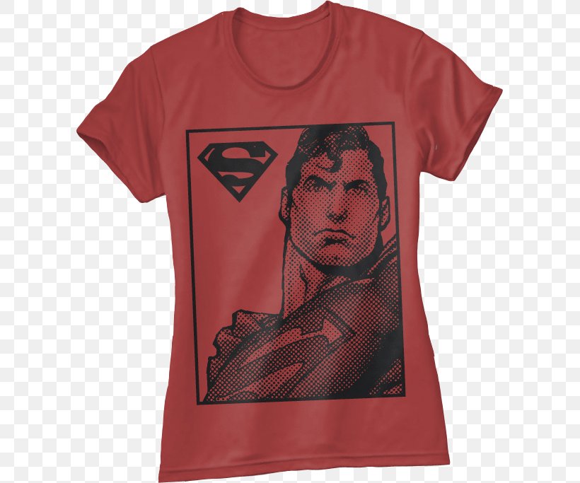 T-shirt Sleeve Superman Outerwear, PNG, 603x683px, Tshirt, Active Shirt, Brand, Maroon, Neck Download Free