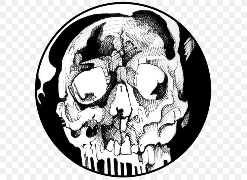 Skull Drawing /m/02csf White Font, PNG, 600x600px, Skull, Black And White, Bone, Character, Drawing Download Free