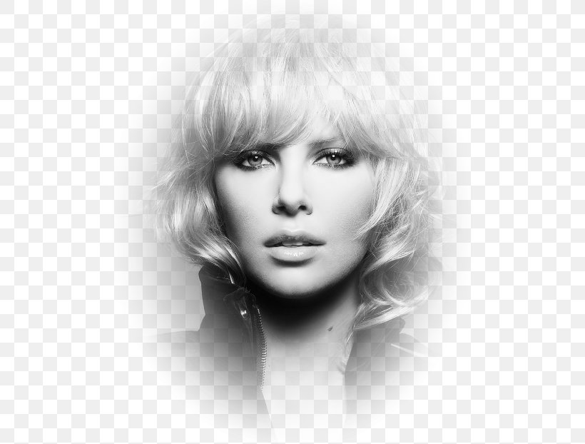 Charlize Theron Black And White Æon Flux Portrait Meredith Vickers, PNG, 505x622px, Charlize Theron, Actor, Bangs, Beauty, Betty White Download Free