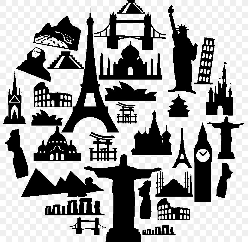 Sticker Monument Decal City Logo, PNG, 800x800px, Sticker, Black And White, Brand, Capital City, City Download Free
