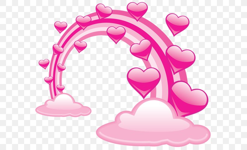 Heart Rainbow Clip Art, PNG, 600x500px, Heart, Love, Magenta, Photoscape, Pink Download Free