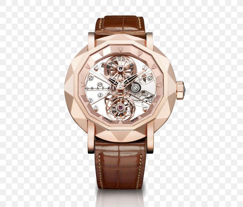 Automatic Watch Graff Diamonds Tourbillon Skeleton Watch, PNG, 550x700px, Watch, Automatic Watch, Boxeetier, Brand, Brown Download Free