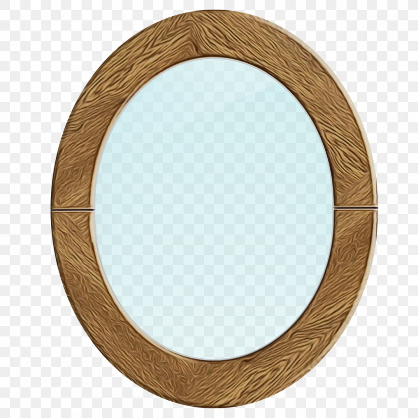 Mirror Circle Oval Beige, PNG, 1000x1000px, Watercolor, Beige, Circle, Mirror, Oval Download Free