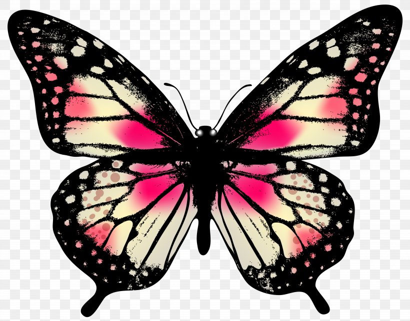 Butterfly Pink Clip Art, PNG, 7035x5523px, Butterfly, Art, Arthropod, Brush Footed Butterfly, Butterflies And Moths Download Free