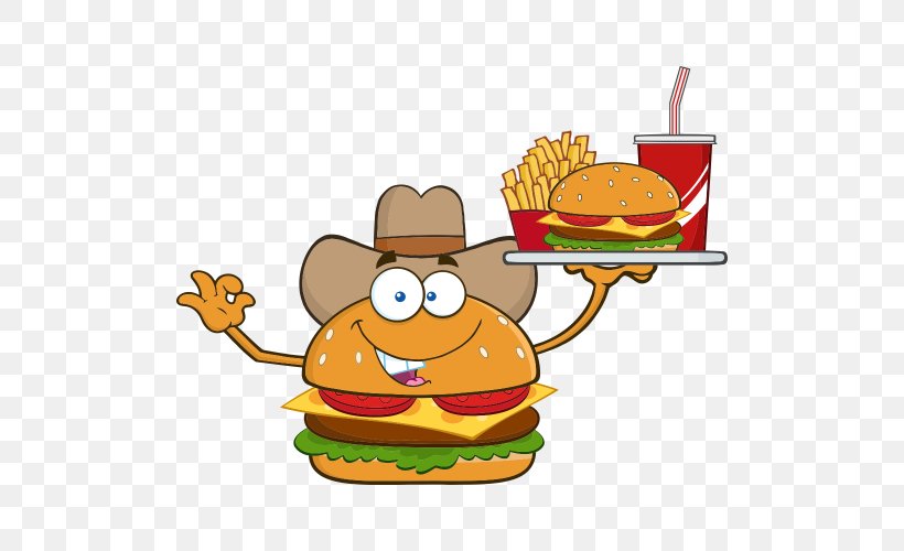 Junk Food Cartoon, PNG, 500x500px, Hamburger, American Food, Cartoon, Character, Cheeseburger Download Free