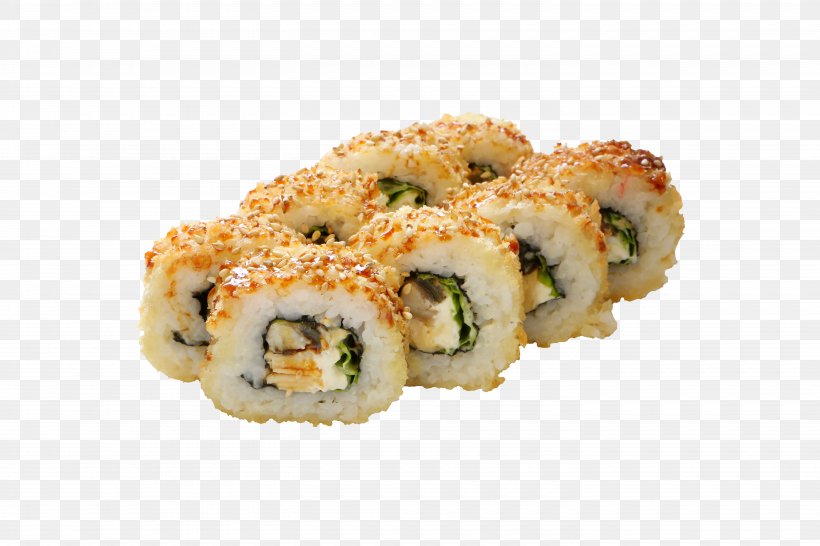 Makizushi Sushi Gimbap Tempura Unagi, PNG, 5760x3840px, Makizushi, Asian Food, Avocado, Basket, California Roll Download Free