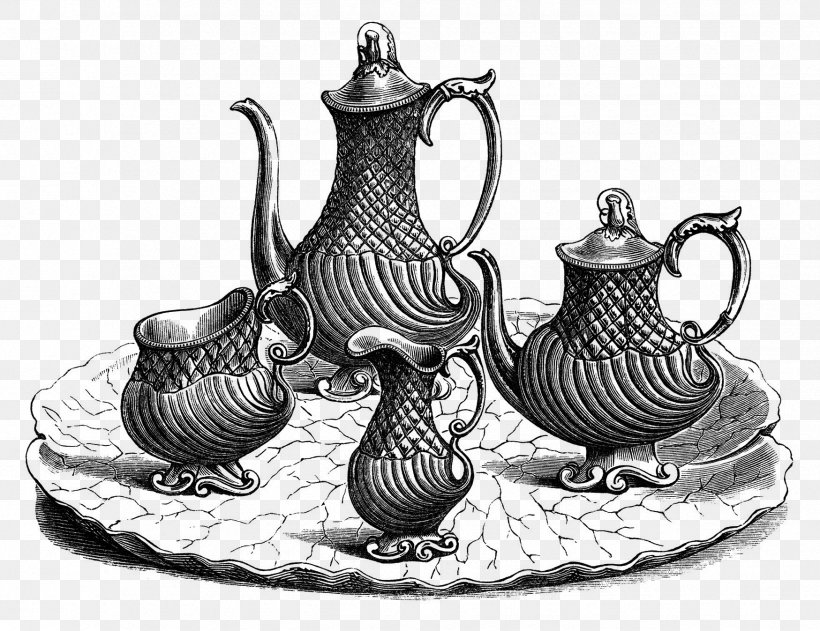 Tea Set Coffee Teapot Clip Art, PNG, 1749x1347px, Tea, Black And White, Blog, Ceramic, Coffee Download Free