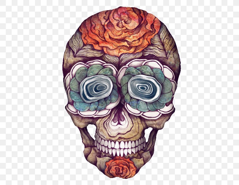 La Calavera Catrina Skull Day Of The Dead, PNG, 500x636px, Calavera, Bone, Calaveras Skull, Day Of The Dead, Drawing Download Free