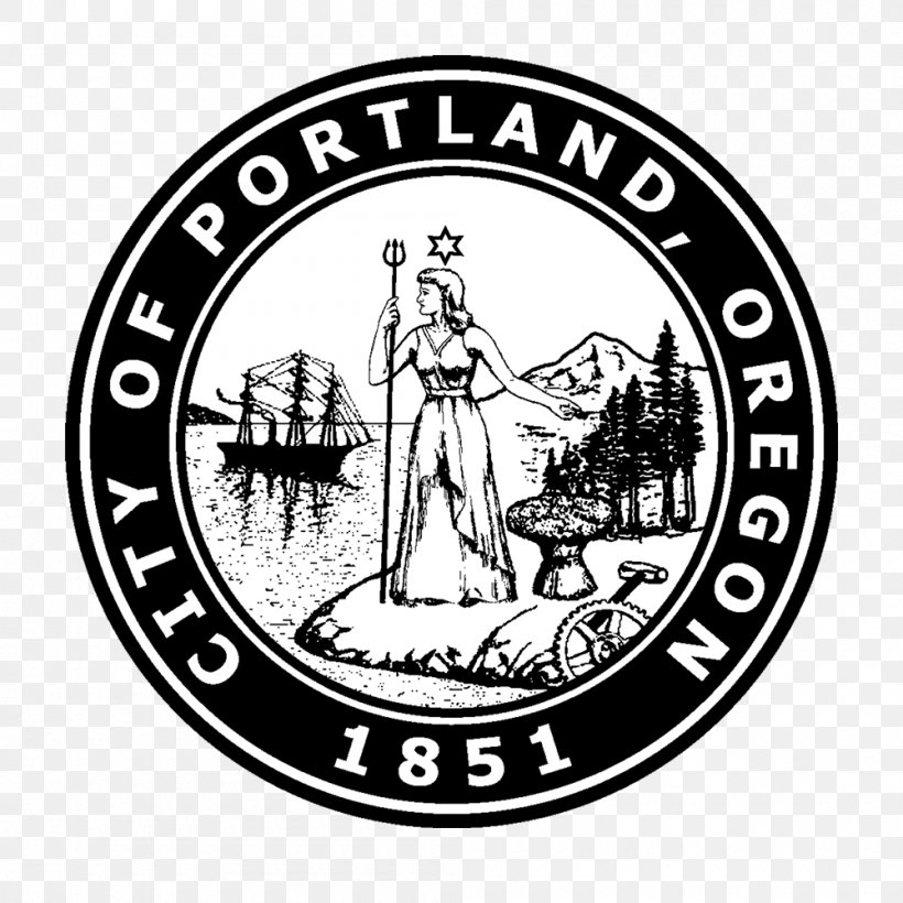 East Portland Black United Fund Of Oregon Willamette River United Fire, PNG, 1000x1000px, Willamette River, Badge, Bicycle, Black And White, Brand Download Free
