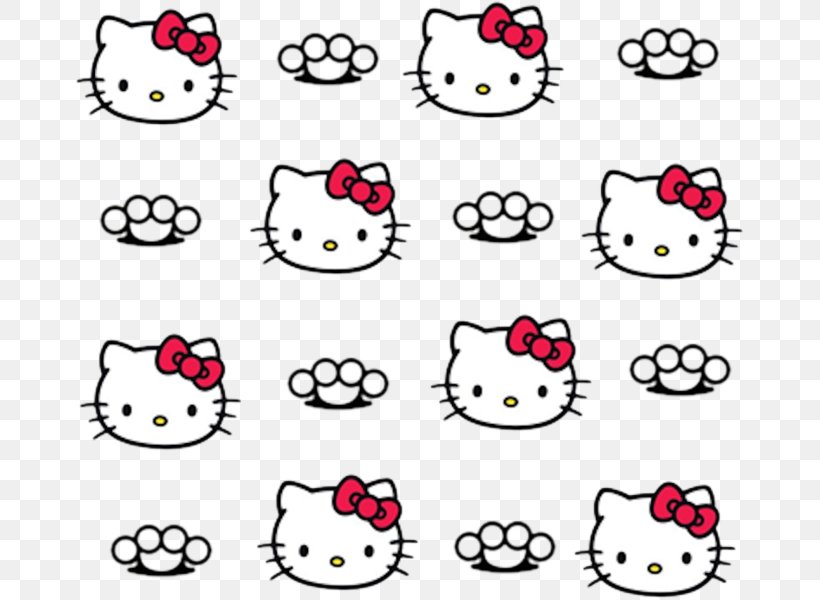 Hello Kitty Pattern Png 669x600px Hello Kitty Area Art Black And White Clothing Download Free