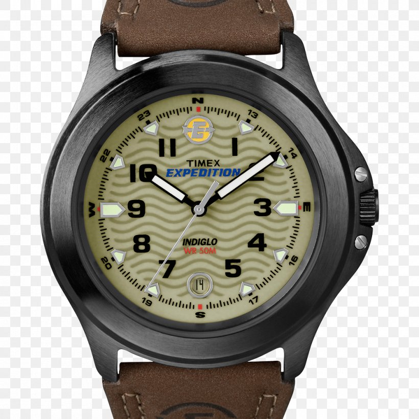 Watch Strap Indiglo Timex Men's Expedition Metal Field Timex Group USA, Inc., PNG, 1000x1000px, Watch, Brand, Brown, Hardware, Indiglo Download Free